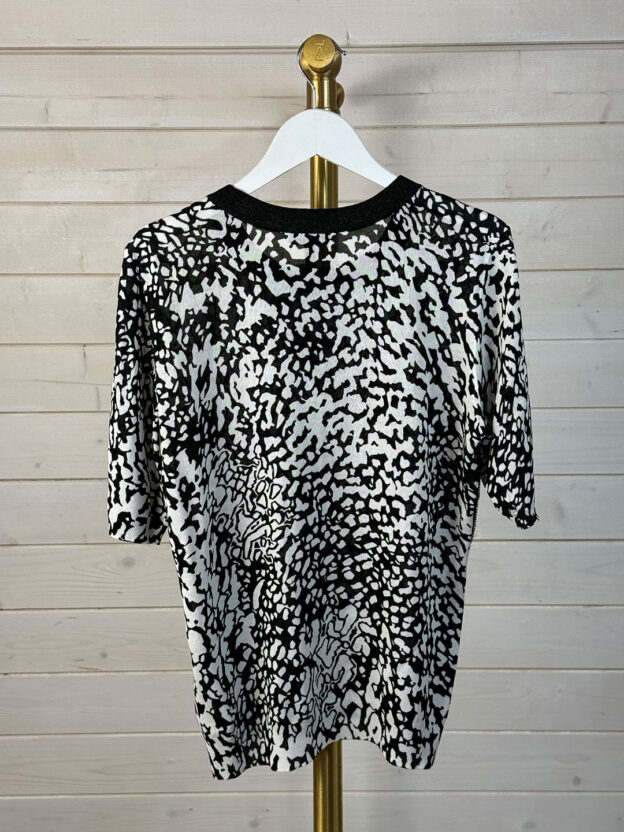 Pre-Owned Escada Black & White Top Size L (With Matching Cardigan) - Image 2