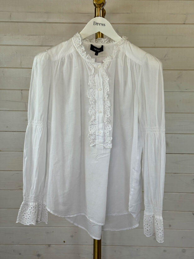 Pre-Owned Me & Em Cotton Frill Shirt Size UK 6