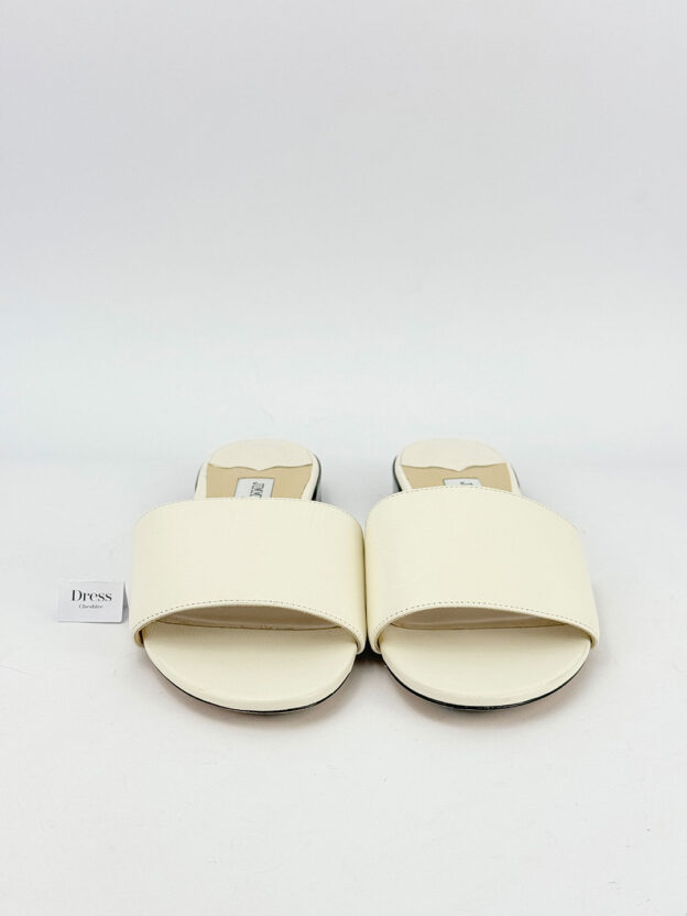 Jimmy Choo Cream Leather Slide Sandals Size 40 (UK 7) - Image 2