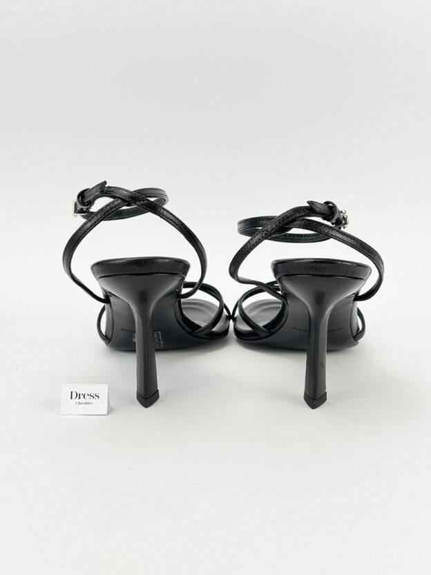 Pre-Owned Alexander Wang Dahlia 85 Black Leather Sandals Size 39 (UK 6) - Image 5