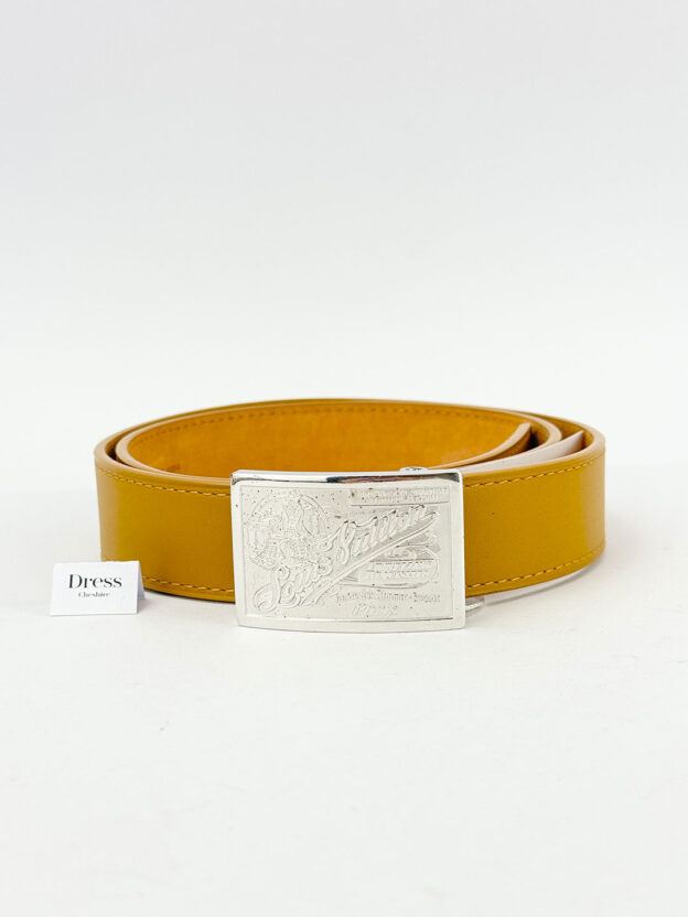 Pre-Owned Louis Vuitton Engraved Buckle Tan Belt