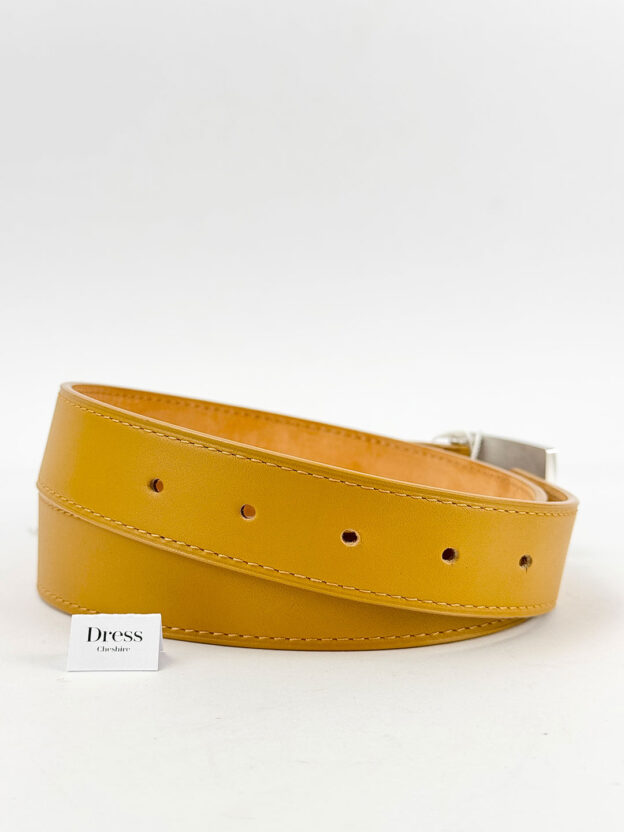 Pre-Owned Louis Vuitton Engraved Buckle Tan Belt - Image 3