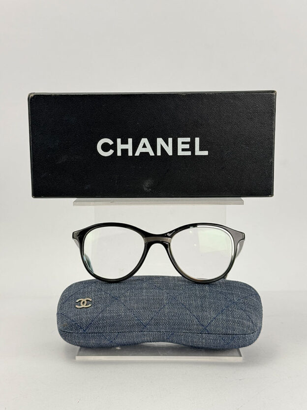 Pre-Owned Chanel Black & Silver Frames