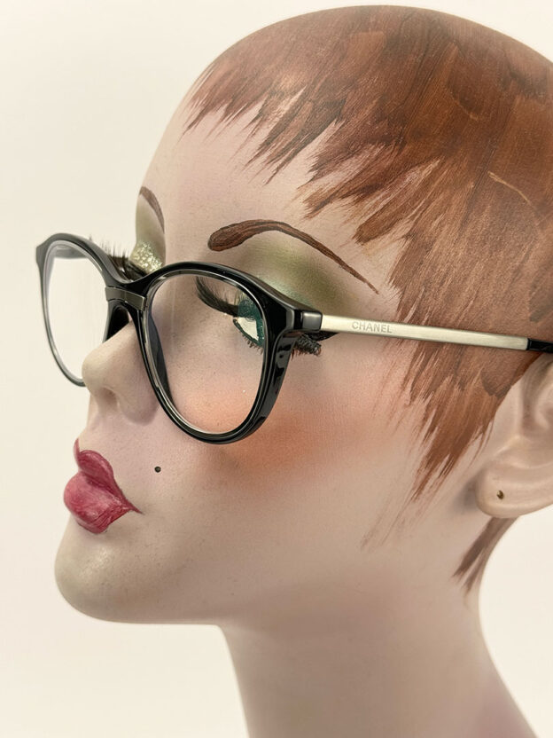 Pre-Owned Chanel Black & Silver Frames - Image 3
