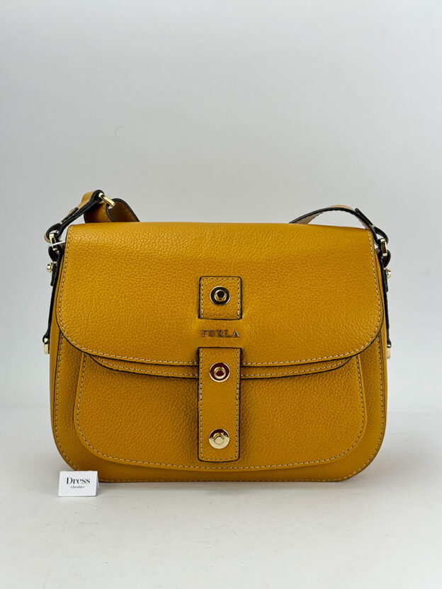 Pre-Owned Furla Mustard Yellow Leather Bag