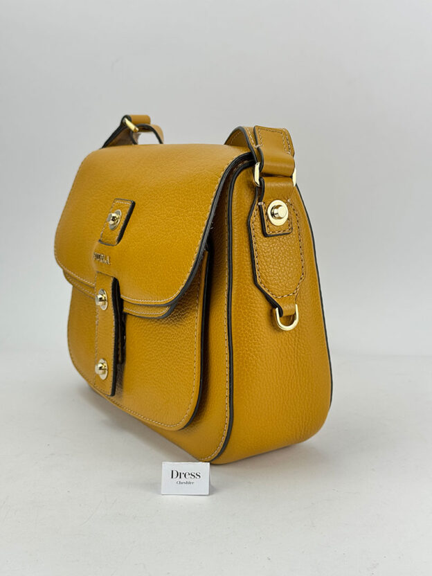 Pre-Owned Furla Mustard Yellow Leather Bag - Image 2