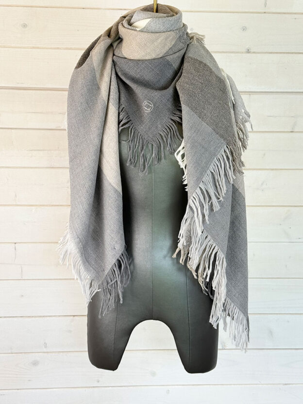 Pre-Owned Laurel Stone & Grey Scarf
