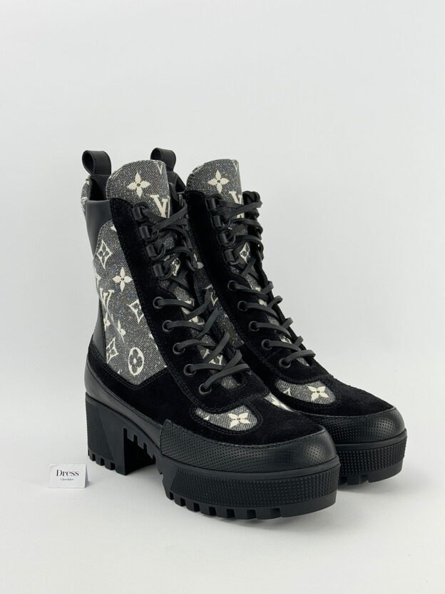 Pre-Owned Louis Vuitton Laureate Platform Desert Boots Size 37 (UK UK 4)
