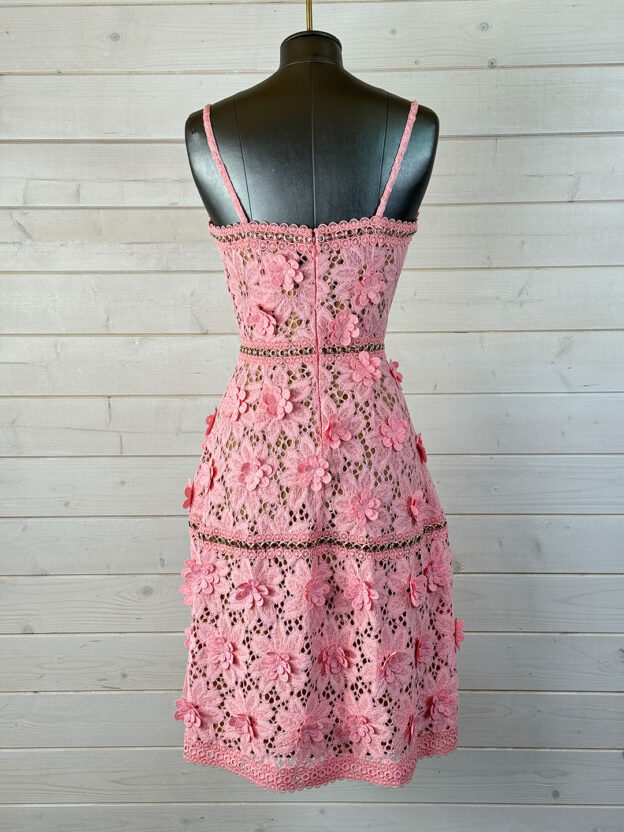 Pre-Owned Michael Kors Pink Floral Dress Size 0 (Feels like a UK 6) - Image 2