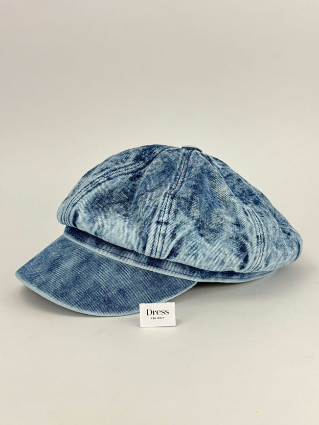 Free People Acid Wash Denim Lieutenant Hat