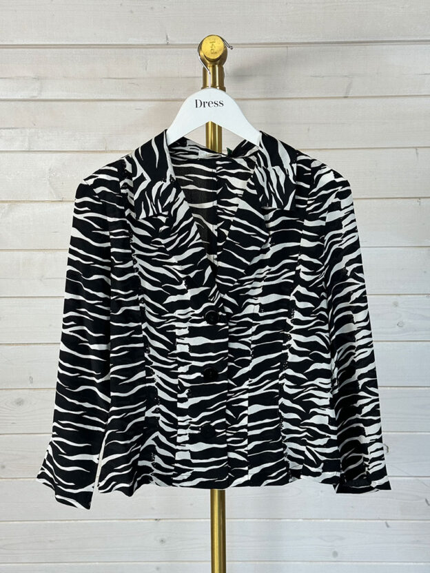 Pre-Owned Rixo Animal Print Silk Blouse Size XS