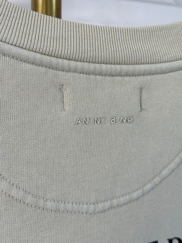 Pre-Owned Anine Bing Graphic Beige Sweater Size S Petite - Image 3