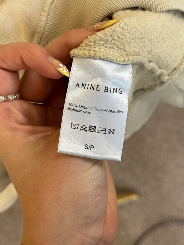 Pre-Owned Anine Bing Graphic Beige Sweater Size S Petite - Image 4