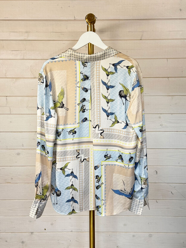 Pre-Owned Herzen Angelegenheit Silk Birds Blouse Size 36 (UK 10) - Image 2