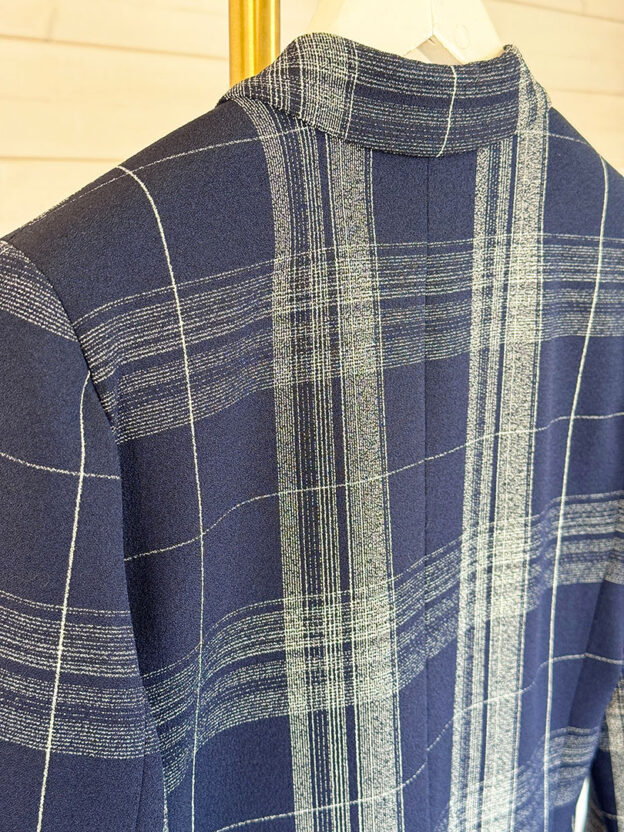 Pre-Owned Claudie Pierlot Blue Check Blazer Size 36 (UK 8) - Image 2
