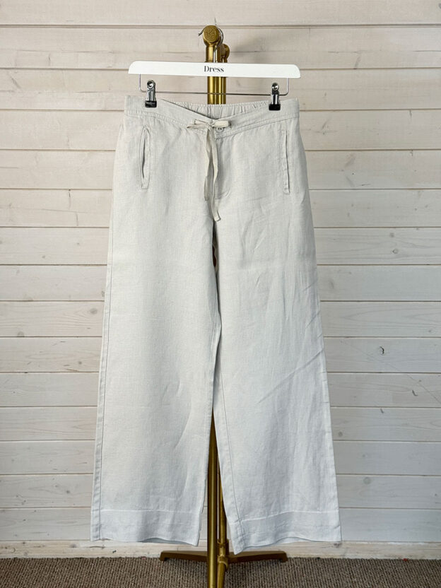Pre-Owned The White Company Grey Linen Trousers Size XS
