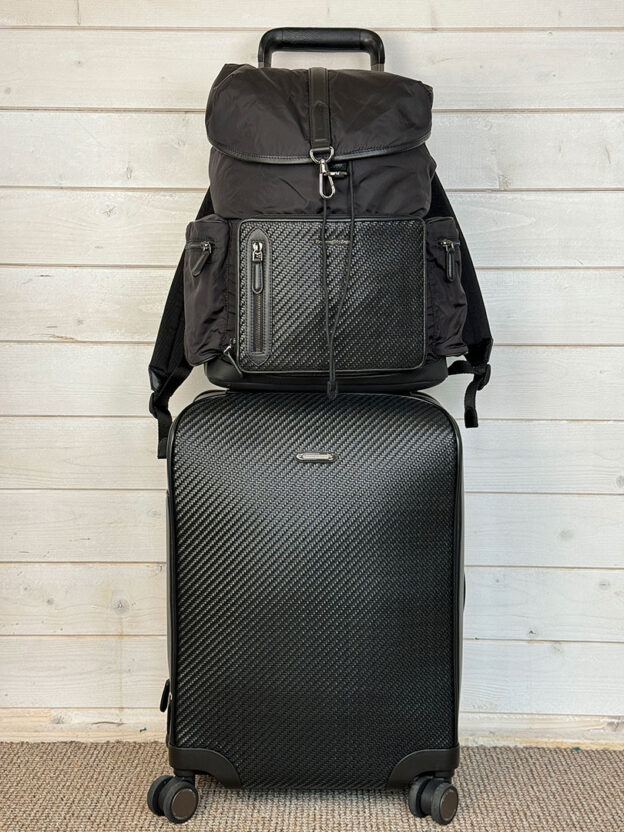 Pre-Owned Zegna Small Luggage Suitcase & Backpack (2 Part Set)