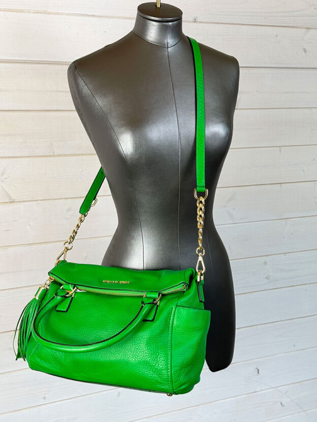 Pre-Owned Michael Kors Green Bag - Image 5