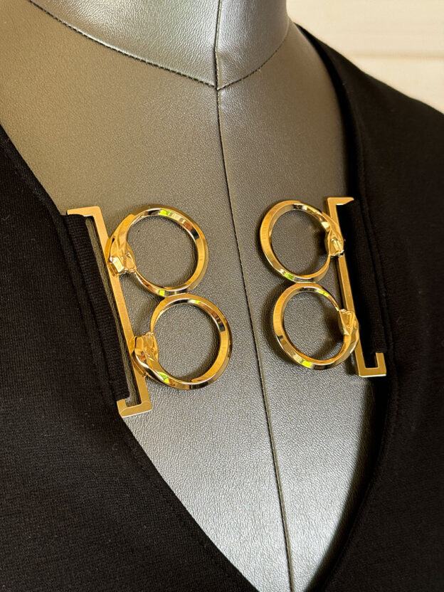 Pre-Owned Cavalli Black Sleeveless Gold Detail Dress Size 10 - Image 2