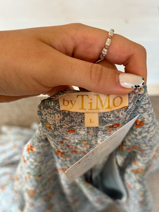 Pre-Owned By TiMo Blue Floral Dress Size 14 - Image 4