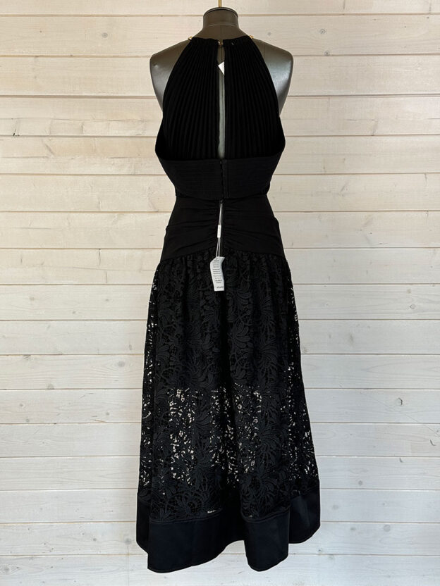 Pre-Owned Self-Portrait Black Long Dress UK 10 - Image 2