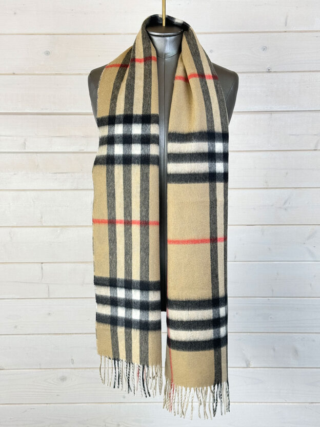 Pre-Owned Burberry Classic Check 100% Cashmere Animal Print Scarf - Image 5