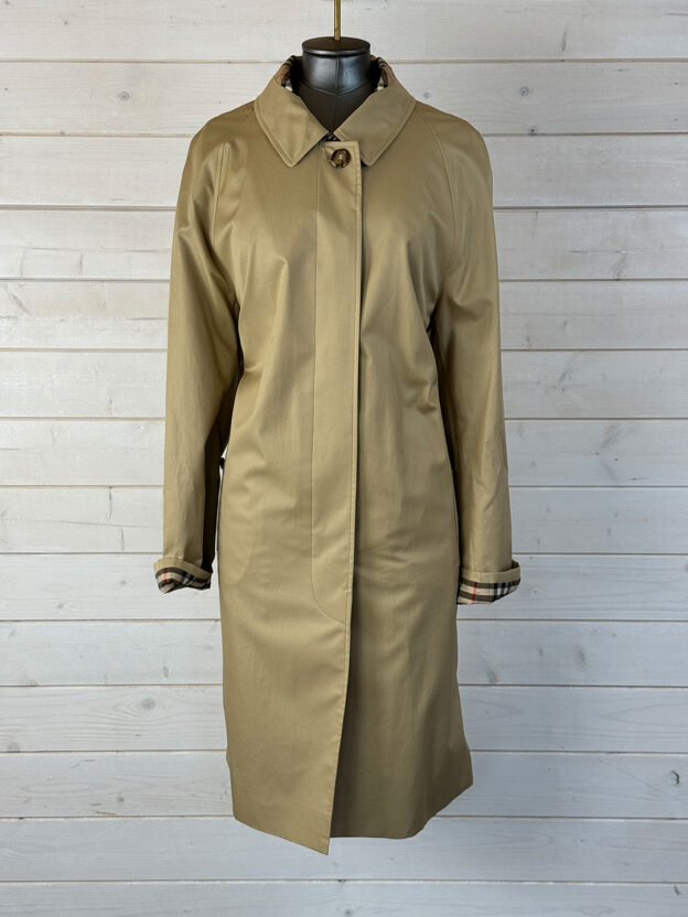 Pre-Owned Burberry Long Camden Heritage Car Cotton Coat UK 10