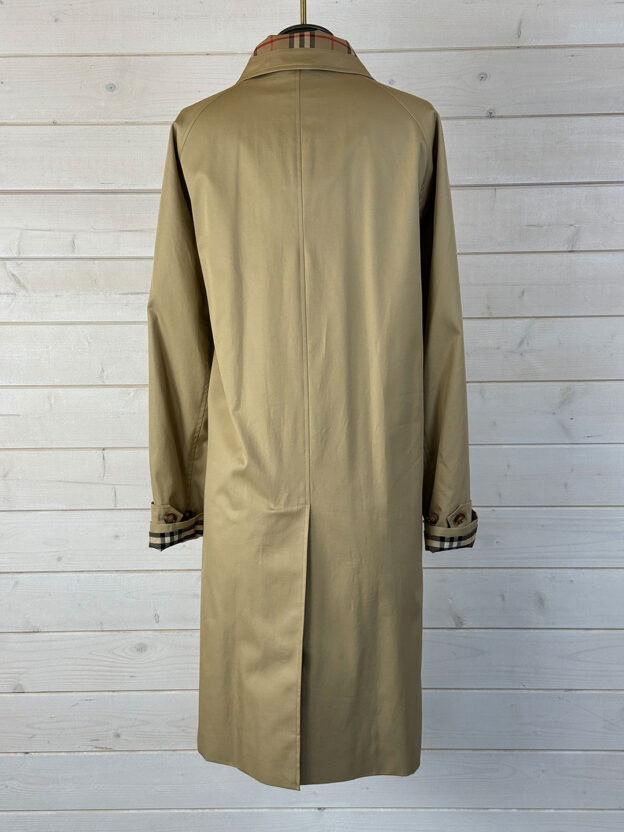 Pre-Owned Burberry Long Camden Heritage Car Cotton Coat UK 10 - Image 2