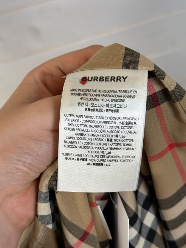 Pre-Owned Burberry Long Camden Heritage Car Cotton Coat UK 10 - Image 4