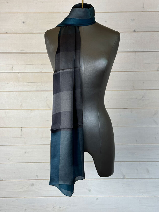 Burberry Green 100% Silk Scarf - Image 3