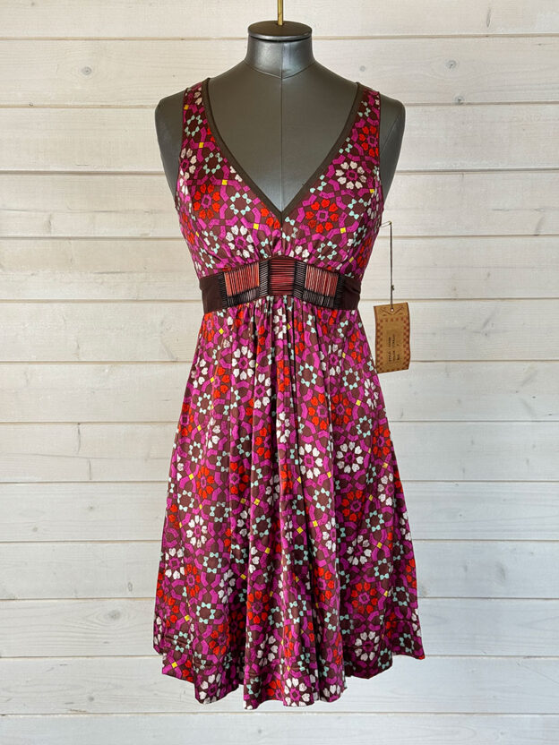 A Common Thread Silk Purple Beaded Dress Size XS