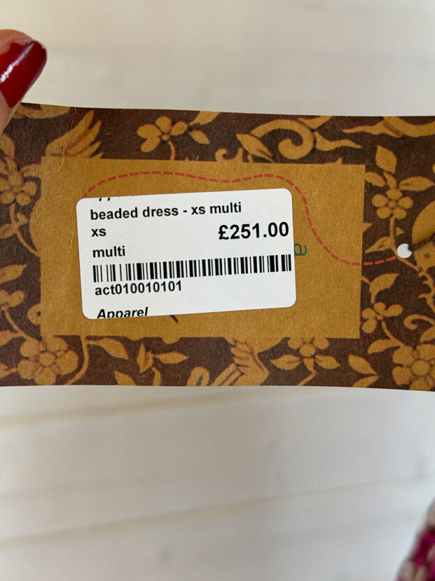 A Common Thread Silk Purple Beaded Dress Size XS - Image 5