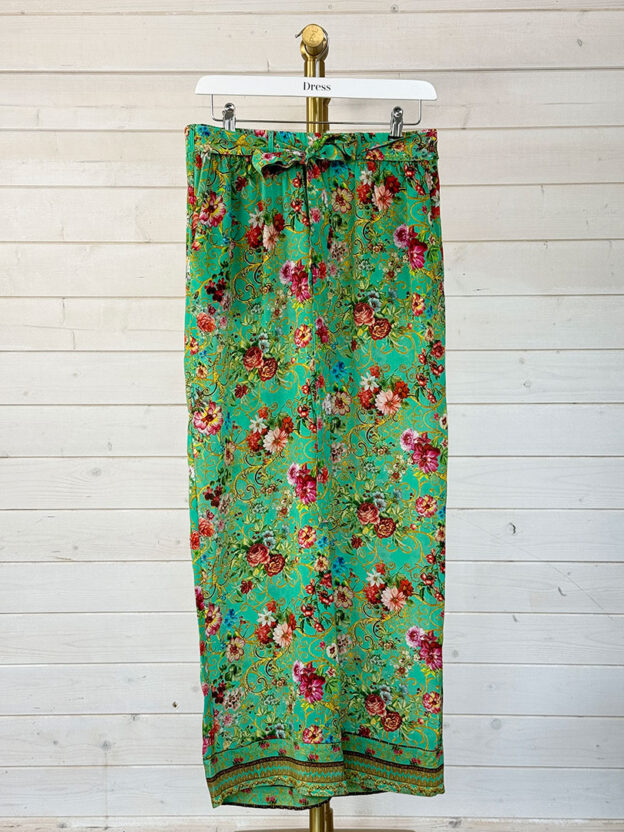 Inoa Green Floral Trousers Size 1 (UK 8)