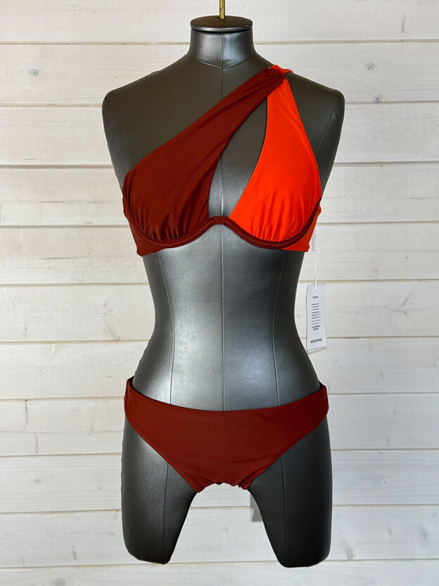 Pre-Owned Self-Portrait One Shoulder Bikini Set
