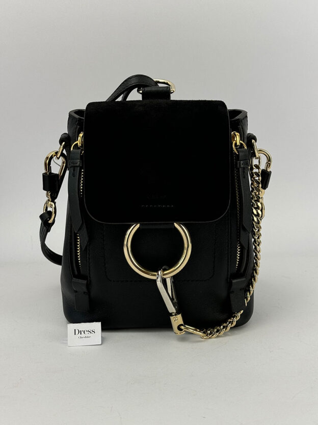Pre-Owned Chloe Faye Black Mini Backpack