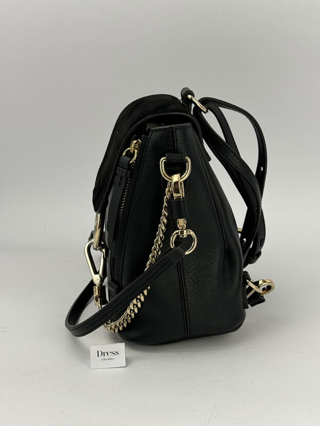 Pre-Owned Chloe Faye Black Mini Backpack - Image 2