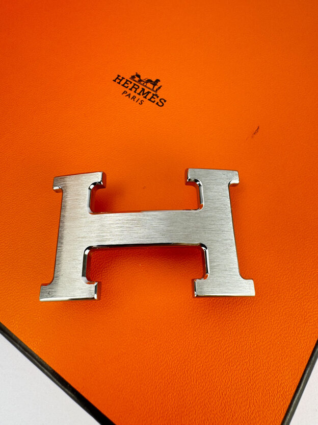Pre-Owned Hermes Constance Reversible Orange & Black Belt Size 90cms Boxed. - Image 5