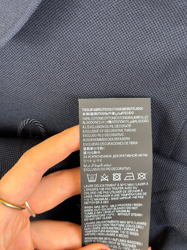 Saint Laurent Navy Cropped Polo Shirt Size XS - Image 4