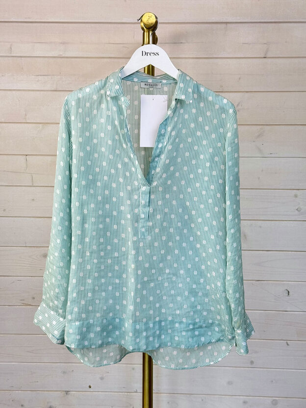 Pre-Owned Rosso35 Green Spotted Shirt Size 10-12