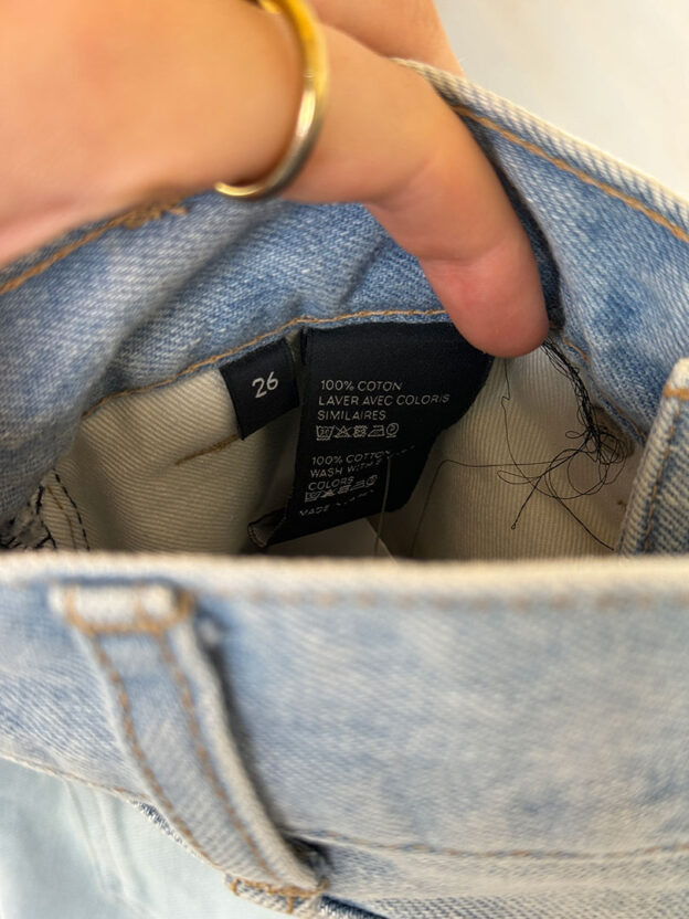 Pre-Owned Celine Pale Blue Margaret High Waisted Jeans Size 26" - Image 3