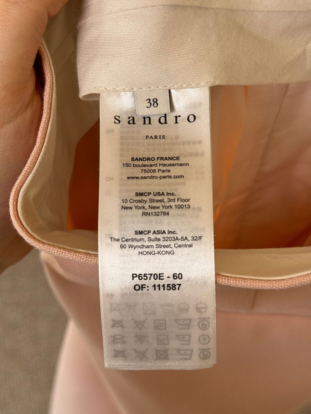 Pre-Owned Sandro Pink Wide Leg Trousers Size 38 (UK 10) - Image 3