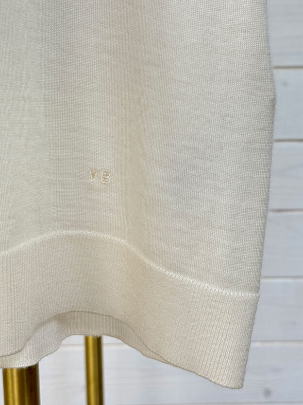 Pre-Owned Victoria Beckham Cream 100% Cashmere Knit Vest Top Size 8 - Image 2