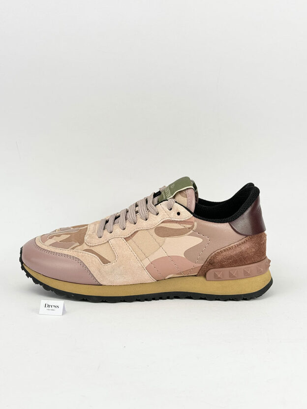 Valentino Rose Gold Camo Rockrunner Trainers 36.5 (UK 3.5) Boxed - Image 3