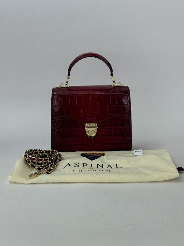 Aspinal of London Mayfair Croc Effect Bag - Image 5