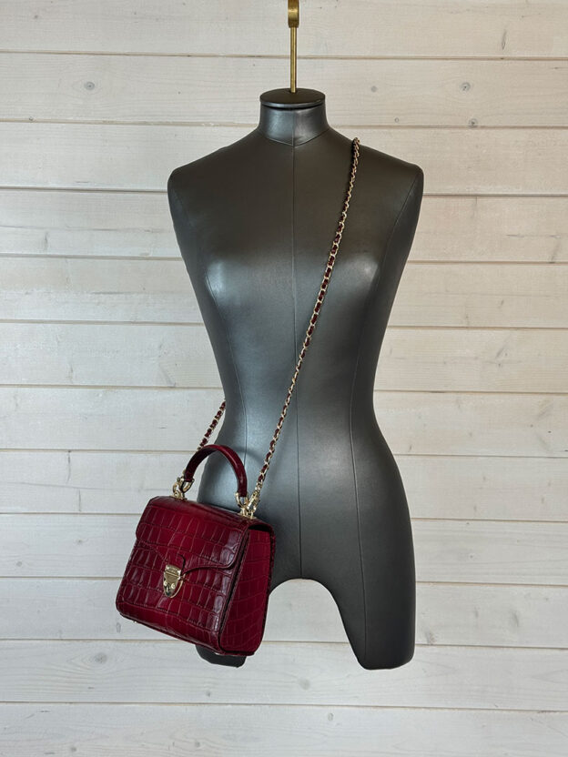 Aspinal of London Mayfair Croc Effect Bag - Image 3
