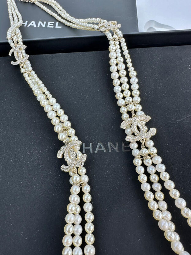 Chanel Pearl CC Multi-strand Necklace - Image 4