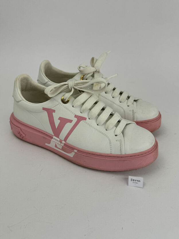 Louis Vuitton White & Pink Trainers Size 37.5 (UK 4.5)