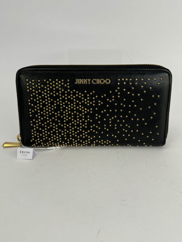 Jimmy Choo Black & Gold Studded Purse