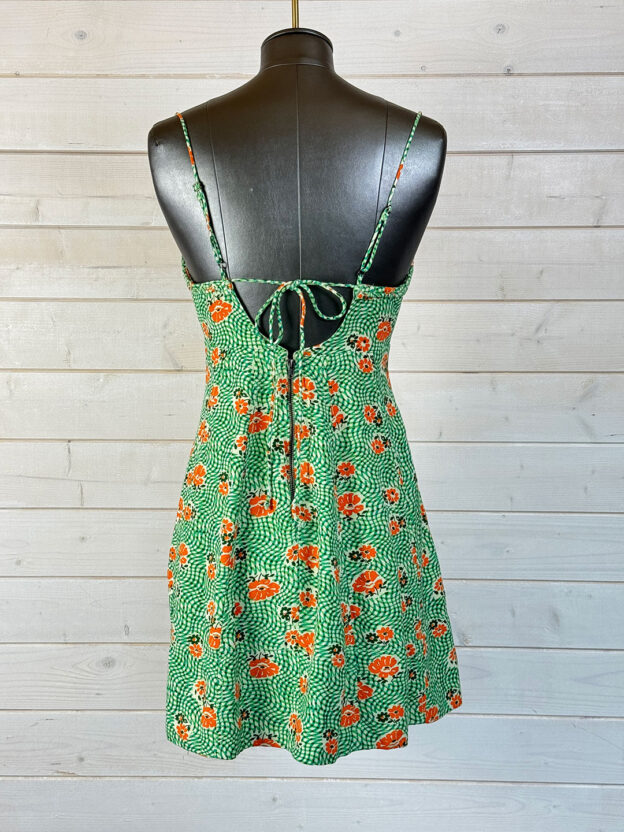 Free People Green & Orange Floral Dress Size XS - Image 2