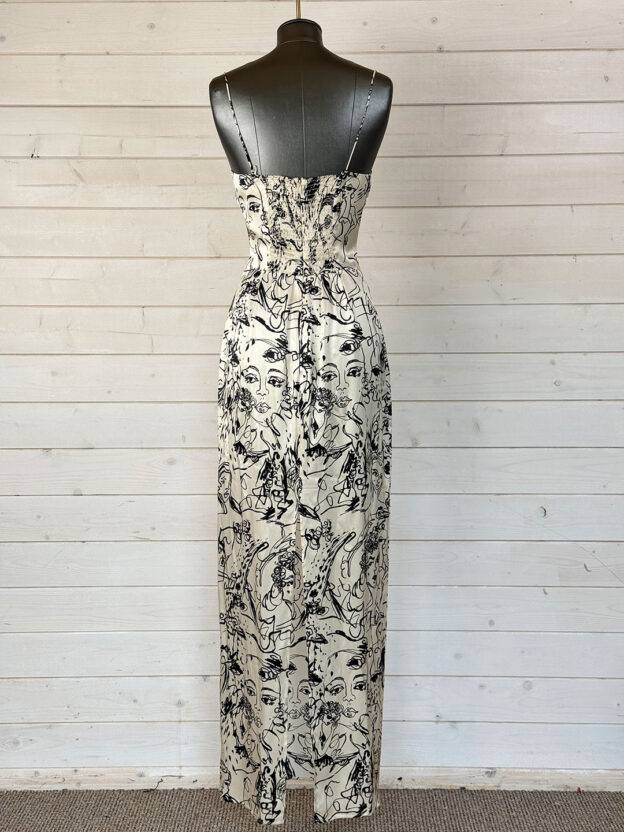 Pre-Owned Reformation Face Graphics Long Dress Size US 4 (UK 8) - Image 2